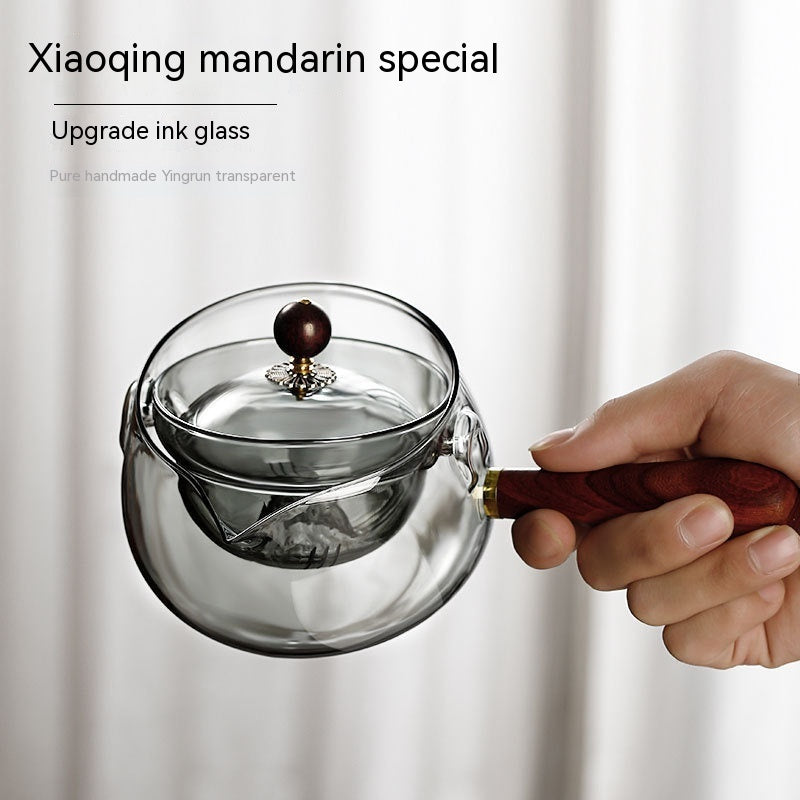 Heat-Resistant Glass Teapot with Infuser and Handle