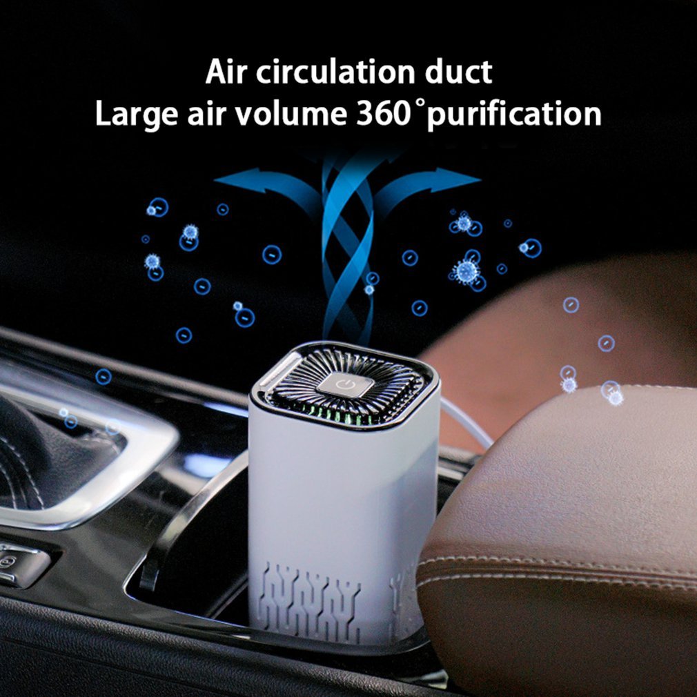 Portable Car Air Purifier Ionizer Freshener
