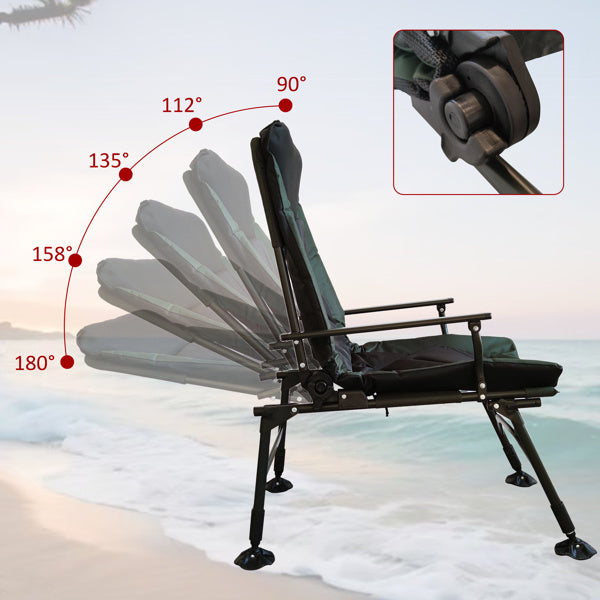 Portable Folding Camping Recliner Chair with Backrest