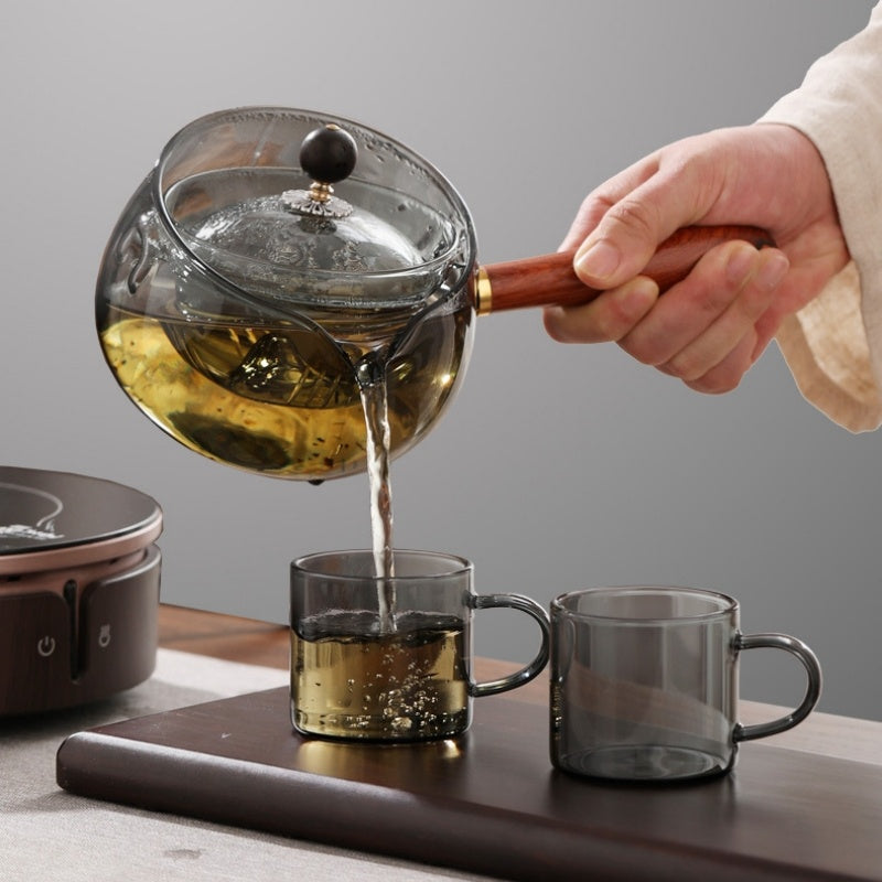 Heat-Resistant Glass Teapot with Infuser and Handle