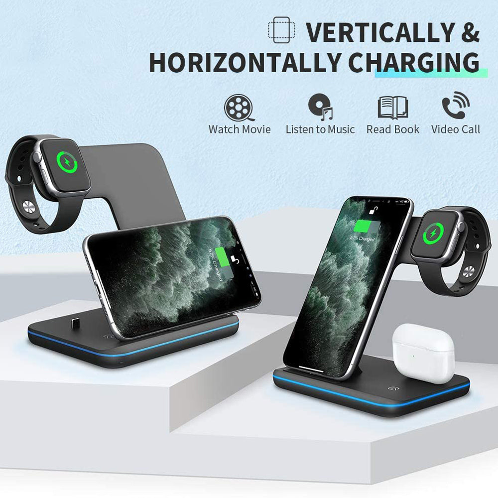 3-in-1 Wireless Charger Stand for Devices