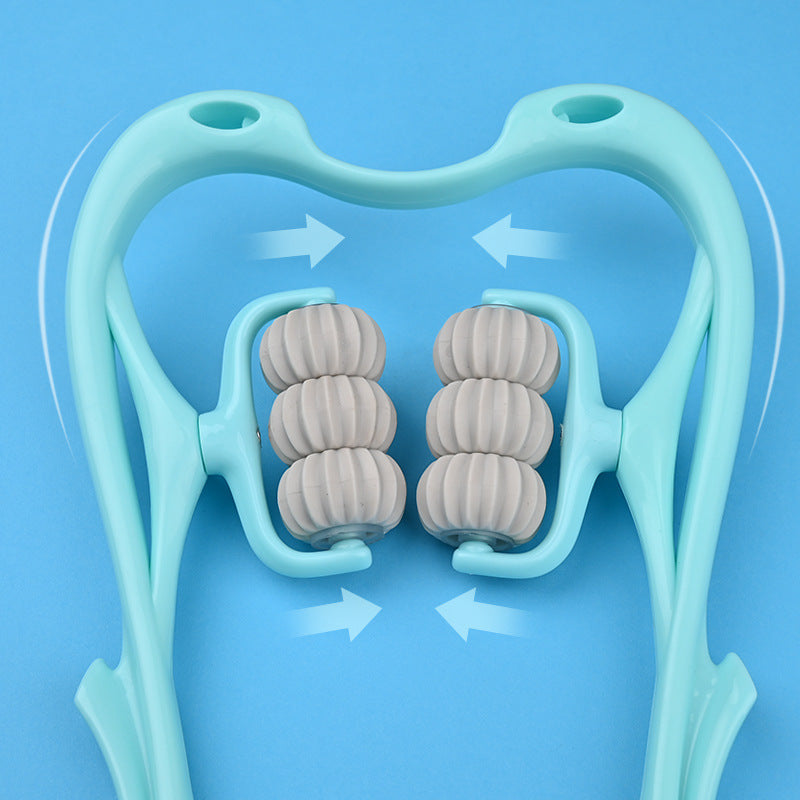 Manual Six-Wheel Neck Massager Roller Tool