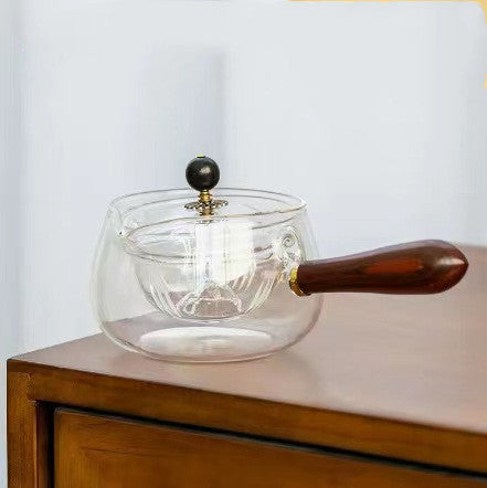 Heat-Resistant Glass Teapot with Infuser and Handle