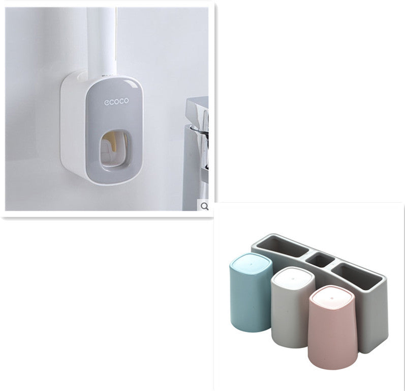 Wall Mounted Automatic Toothpaste Dispenser Set