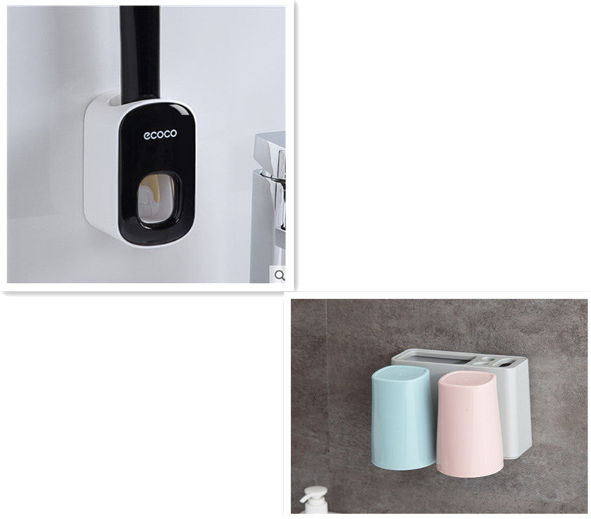 Wall Mounted Automatic Toothpaste Dispenser Set