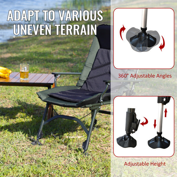 Portable Folding Camping Recliner Chair with Backrest