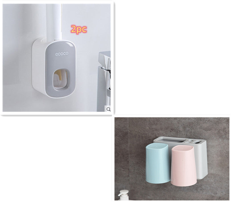 Wall Mounted Automatic Toothpaste Dispenser Set