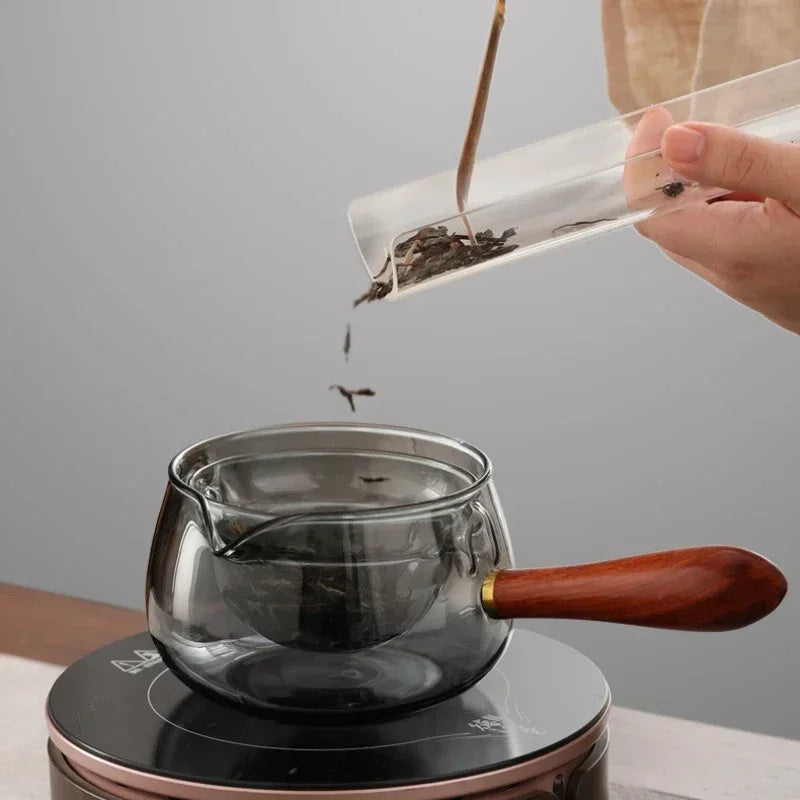 Heat-Resistant Glass Teapot with Infuser and Handle