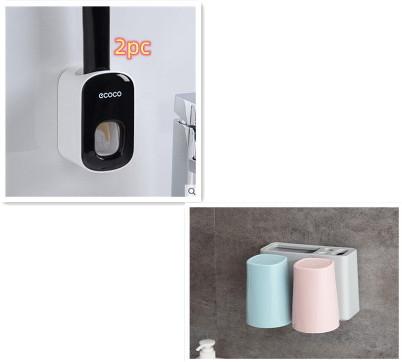 Wall Mounted Automatic Toothpaste Dispenser Set